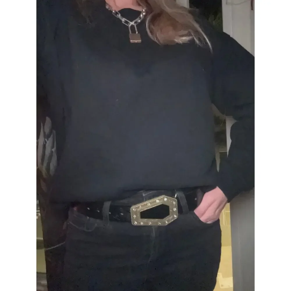 Black coffin with rhinestone details
